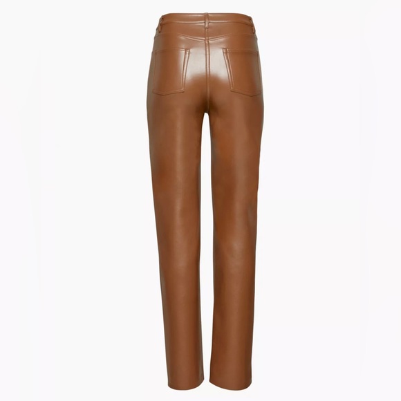 NWT Aritzia Melina High Waisted Leather Pants - Picture 2 of 8